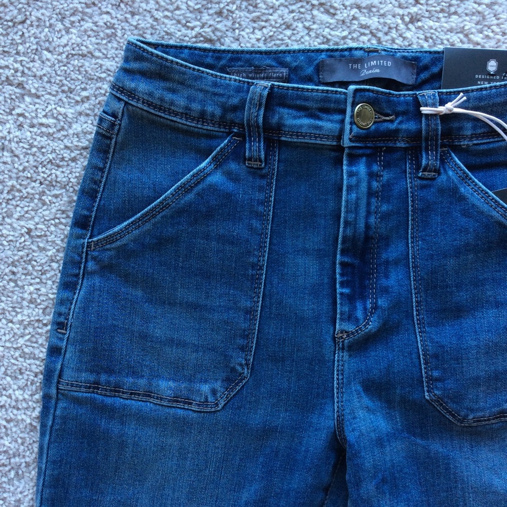 *NWT* The Limited High Waisted Flare Jeans - Picture 2 of 6